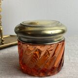 Boîte en verre moulé et laiton