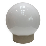 Bauhaus style wall lamp with opaline globe