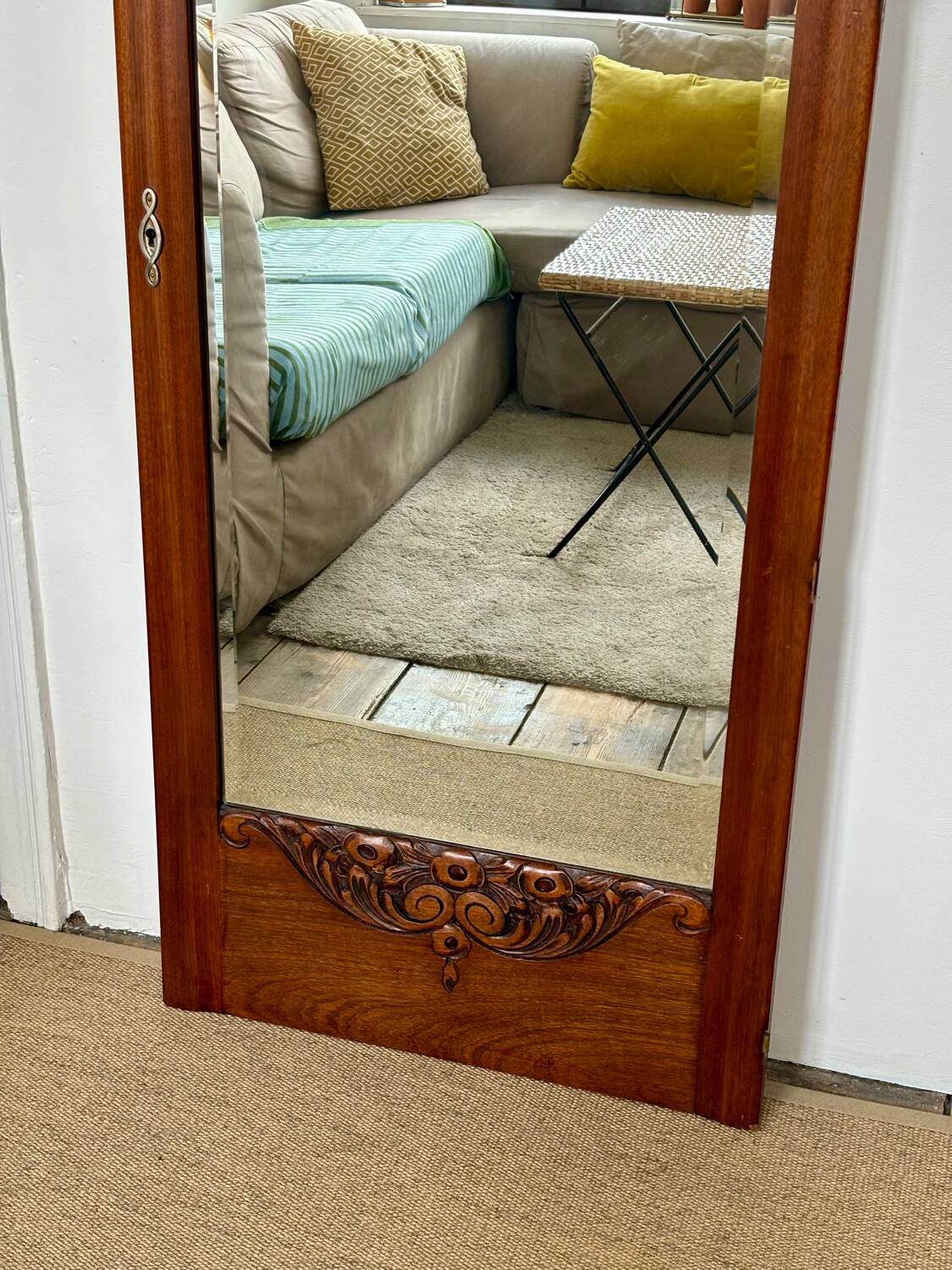 Grand miroir biseauté à poser