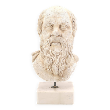 Plaster bust of a Greek man Socrates, 1970s