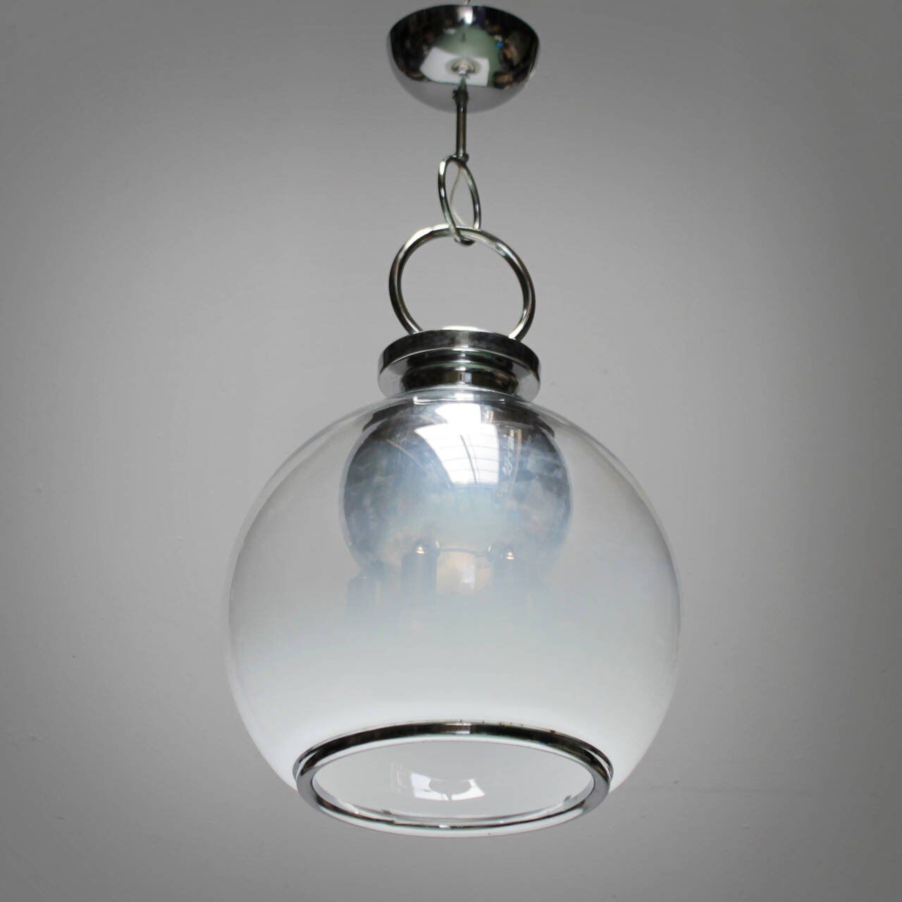 Six bulbs in Murano glass chandelier