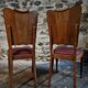 Art Deco dining chairs in French oak – set of 6, 1930s