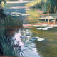Lac aux nénuphars, huile sur toile
