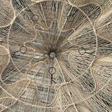Immense rattan suspension in the shape of a flower, tulip, corolla H1m D1m50