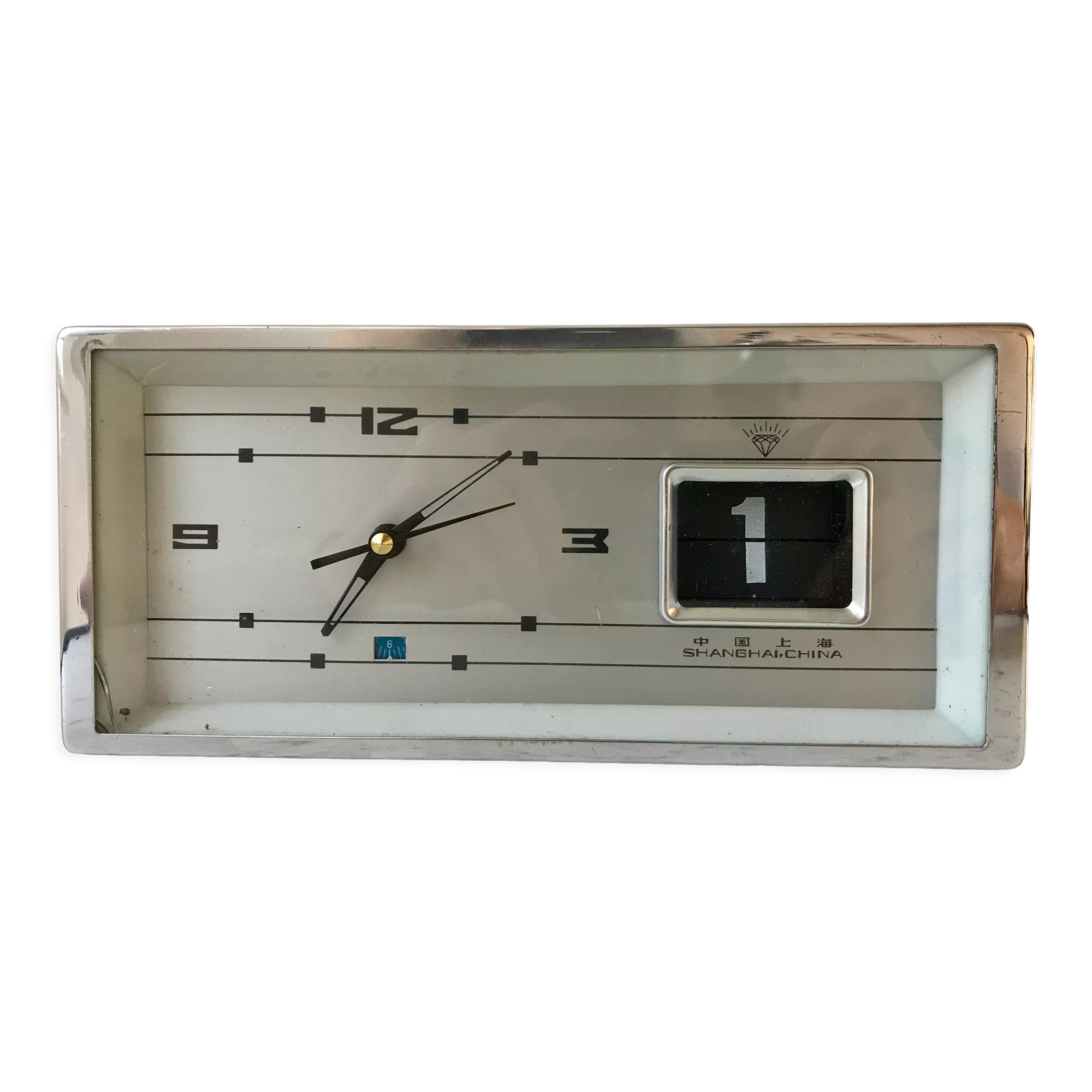 Vintage alarm clock Shanghai China Diamond 70s