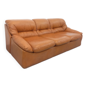 Canapé vintage en cuir - camel