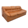 Vintage cognac camel leather canapé from the 1970s.
