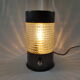 Lampe de table industriel metal graphité et verre Lita