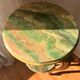 Pédestal en marbre vert vintage, table d'appoint, support d'exposition Hollywood Regency