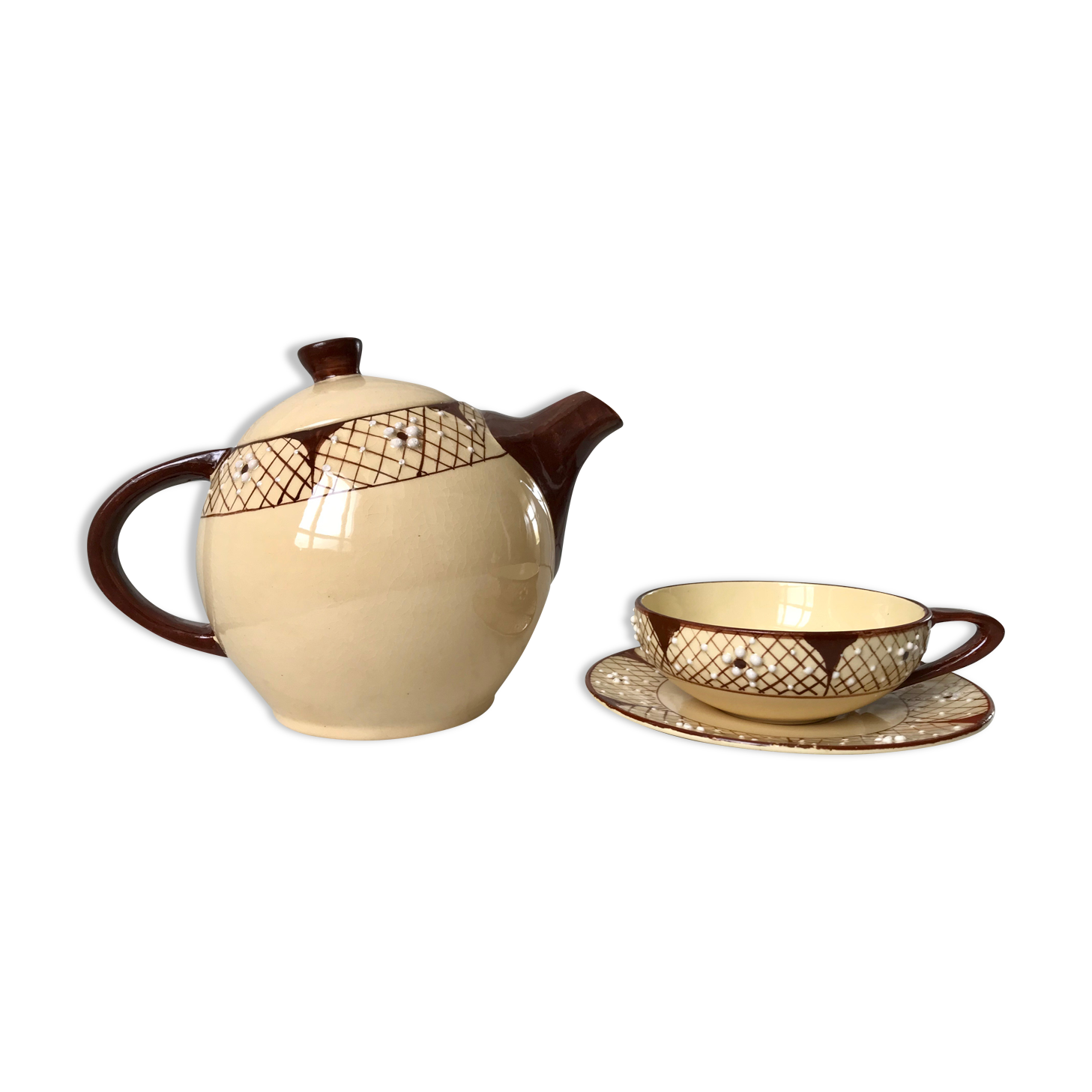 Théière et d'un déjeuner années 40/50