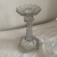 Duo of glass candlesticks