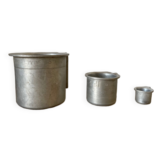 Set of 3 SEB aluminum pots / measures