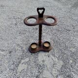 Support two vintage solid wood umbrellas