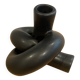 Black ceramic knot candle holder