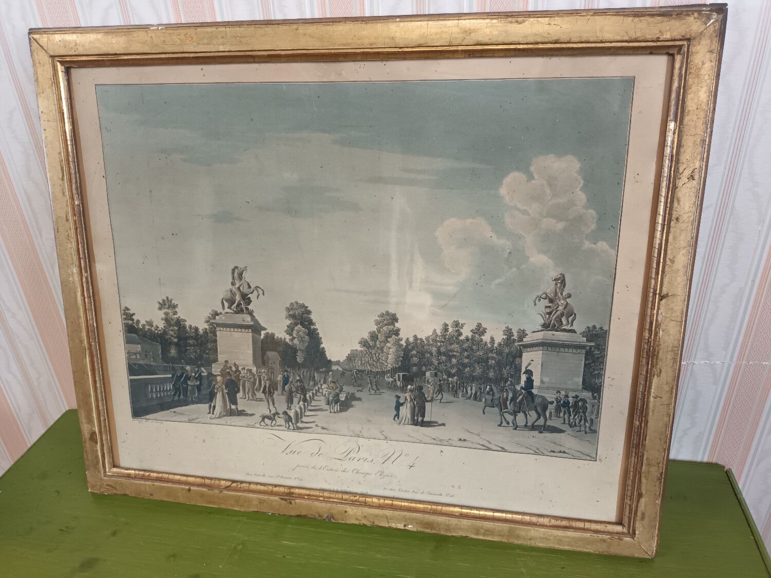 View of Paris engraving