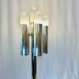 Carlo Nason style "Space Age" floor lamp, chrome & Murano, 1970s