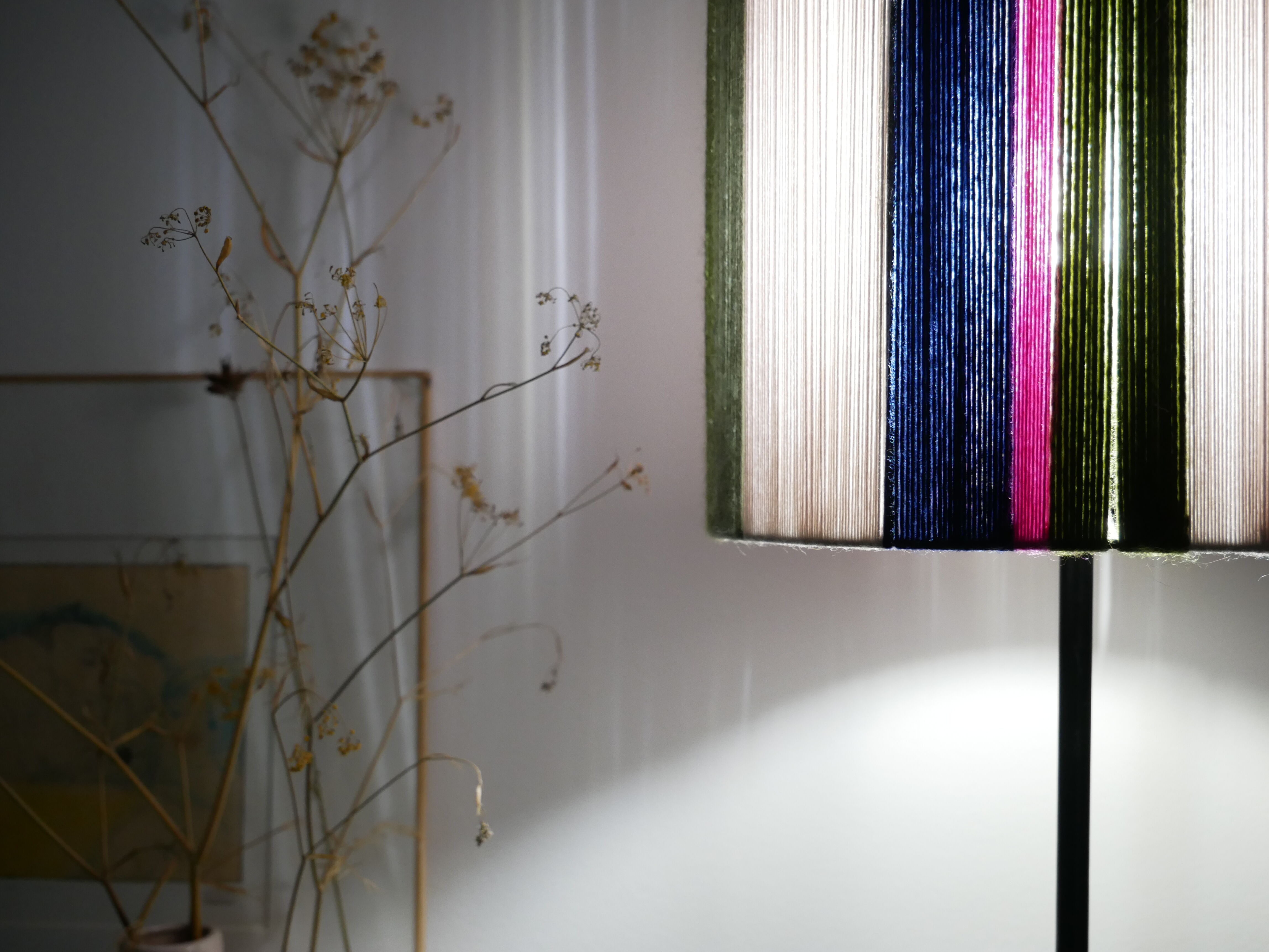 Suzy model lampshade - hand-woven lamps - Unique lampshade in woven yarn - woven suspension