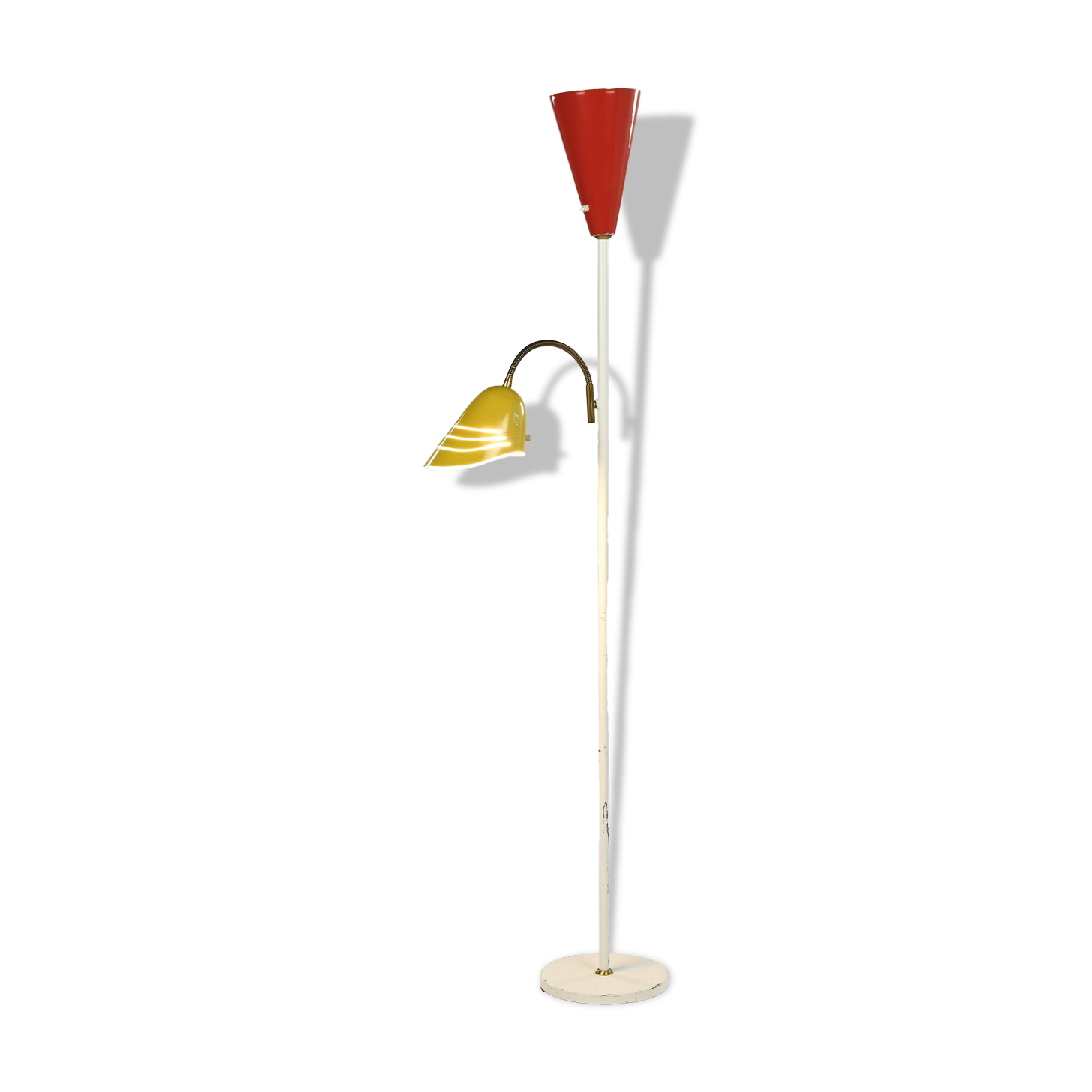 Italian floor lamp in lacquered metal, circa 1960