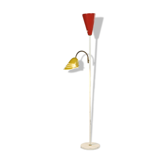 Italian floor lamp in lacquered metal, circa 1960