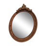 Oval mirror frame wood XIX ème   29x42cm