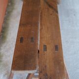 Paire de bancs de ferme en bois