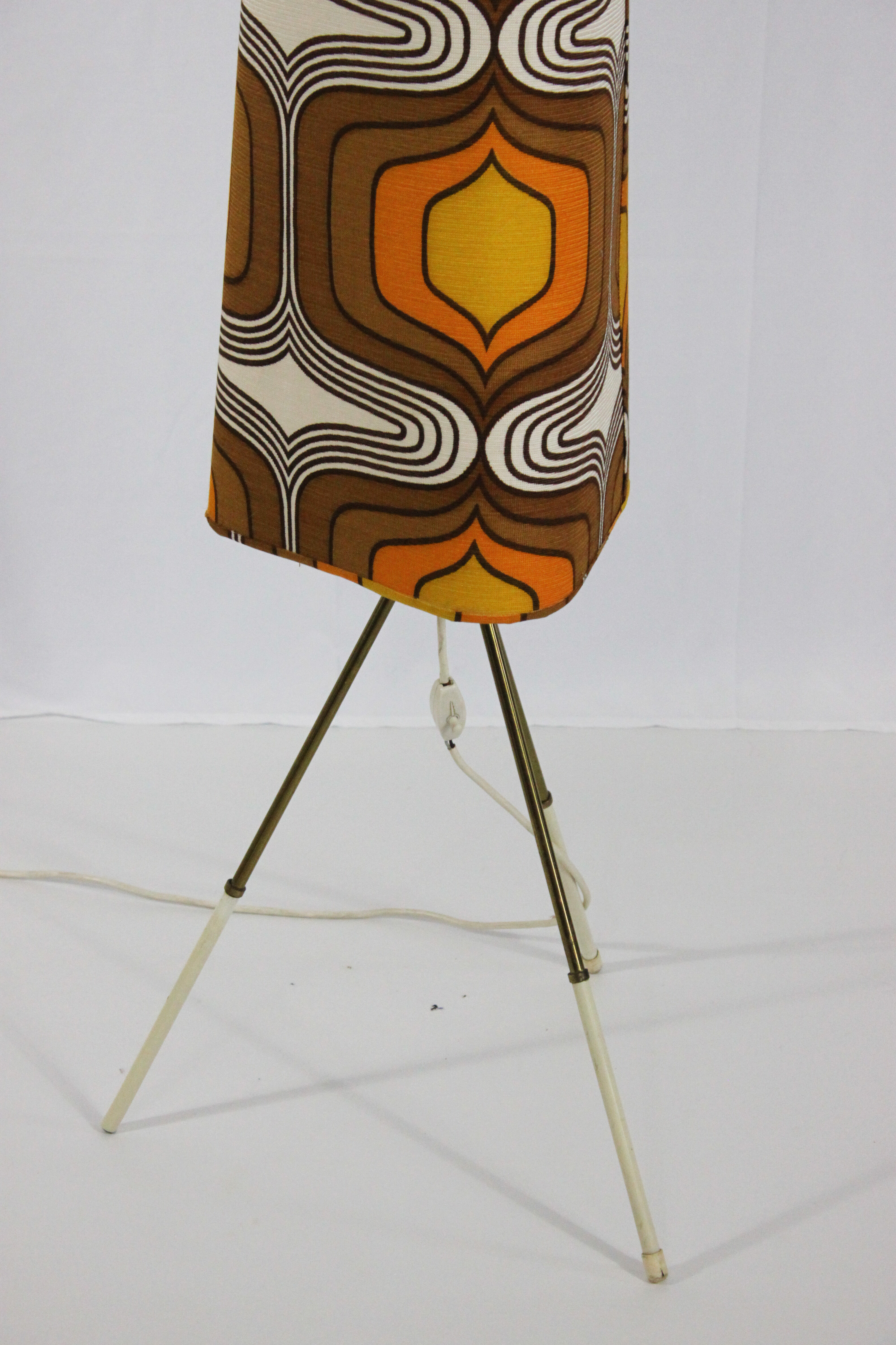 Very rare rocket floor lamp from the 70s, tripod, psychedelic