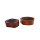 Organic modern set of 2 wood ashtrays, France 1970s