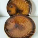 6 antique fish barbotine plates – Saint-Clément