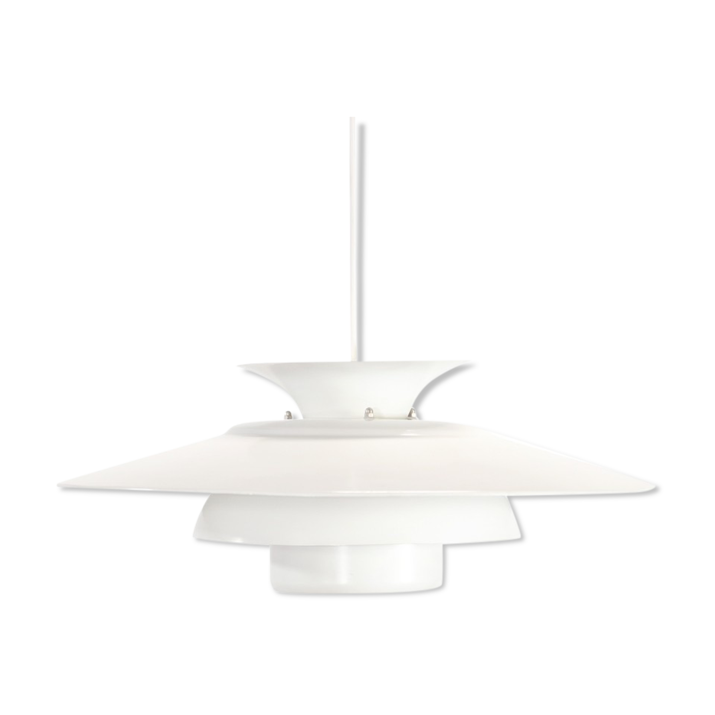 Suspension lamp Danish white design 1970