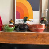 Set of 3 birds signed Michel Caugant