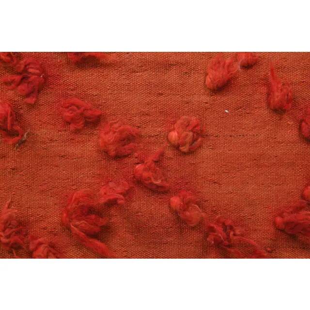 Vintage Turkish Hand-Knotted Wool Cotton Red Kilim Runner Rug 52x150