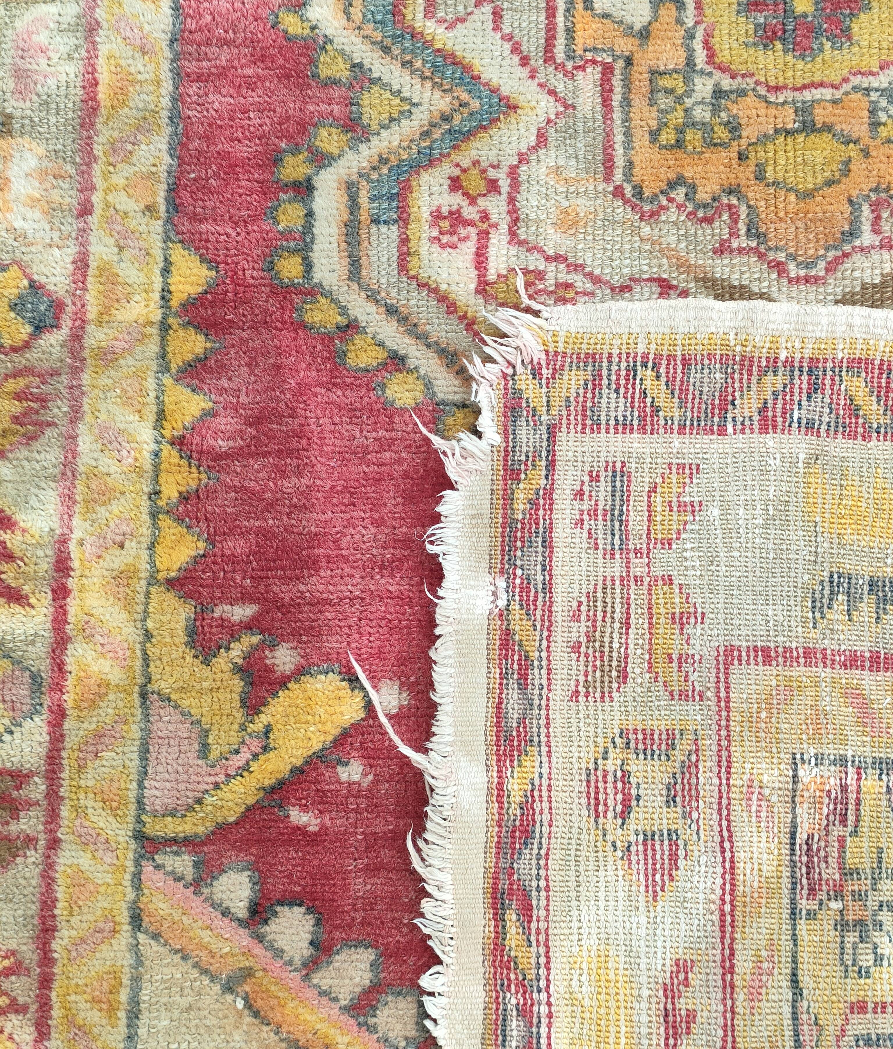 Tapis patiné orient laine fait mai 166 cm x 95 cm