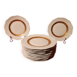 11 assiettes dessert porcelaine de Limoges Raynaud