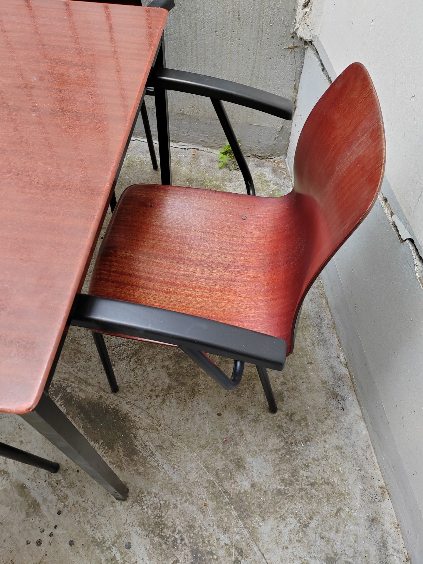 Ensemble table et chaises pagholz vintage