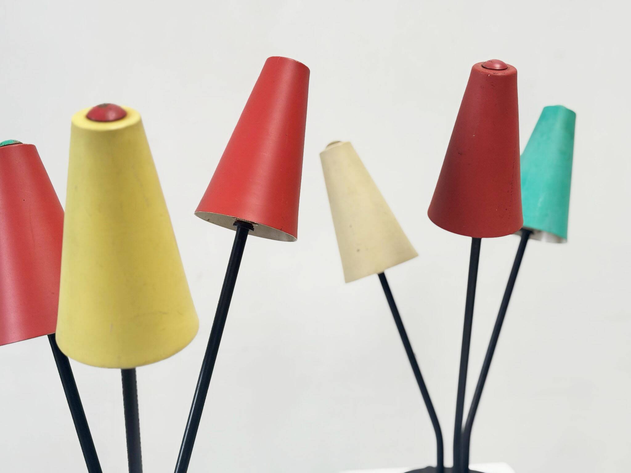 Set of two colorful table lamps