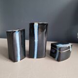 Vintage ceramic salt pepper mustard set