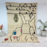 Handmade Moroccan Berber carpet 246 x 160 CM