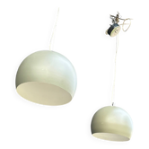 2 round metal pendant lights, Sweden 1980s