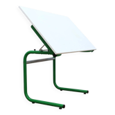 1960s Bieffeplast vintage green metal frame desk