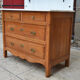 Art Nouveau dressing table dresser in carved oak, France, circa 1910