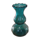 Lagoon blue blown glass vase type murano