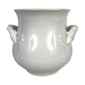 Cache-pot en porcelaine blanche