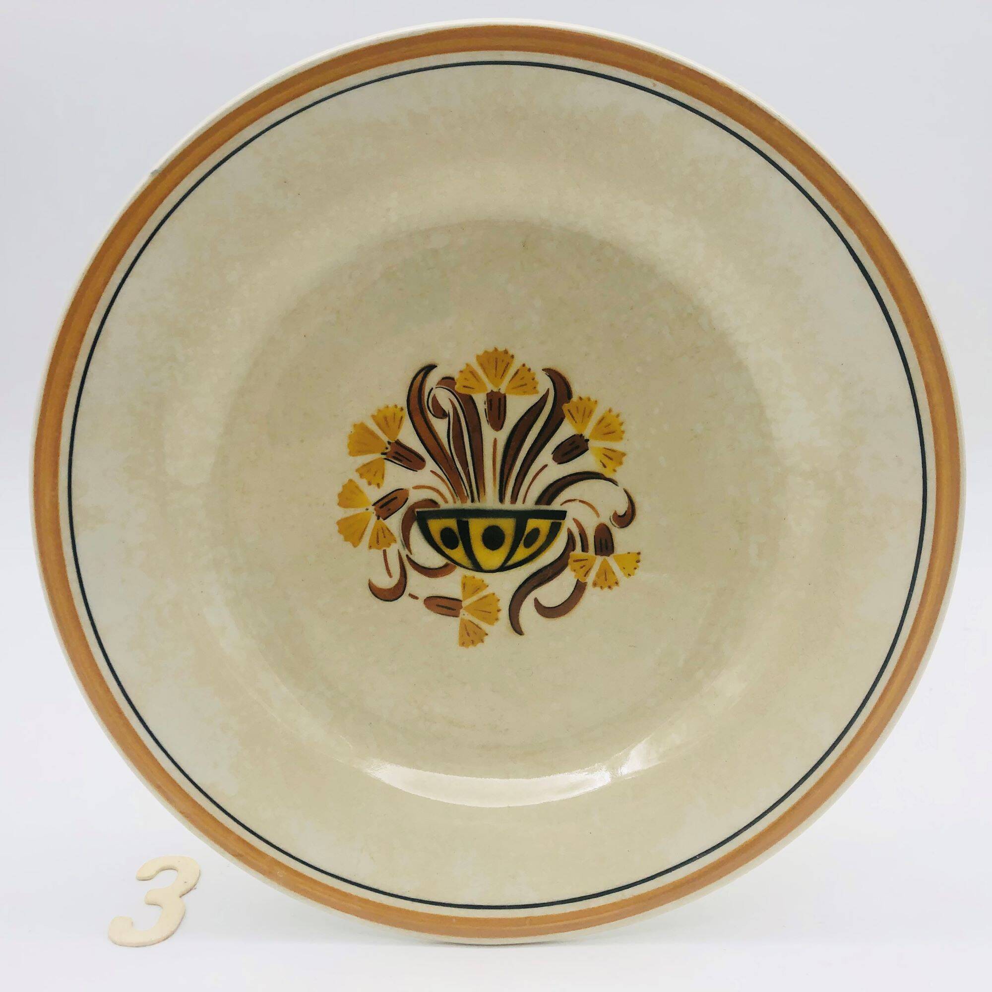6 Dinner Plates, Creil and Montereau – Carnation model.