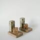 Pair of marble bookends, Domino model, 1950