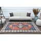 1970s Vintage Turkish Handmade Wool & Cotton Orange Area Rug 178x236