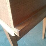 Vintage wooden compass foot bedside table