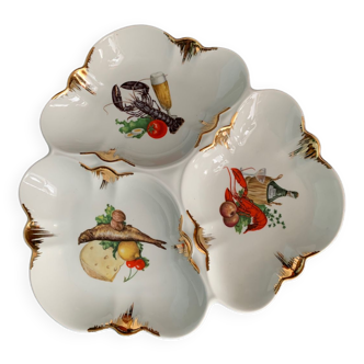 Berry porcelain hors d'oeuvre dish l'hirondelle