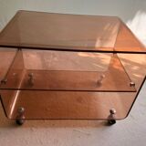 Table basse plexiglas fumé Michel Dumas