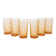 Set of amber glasses, Italian design, 1970s, manufactured in Italy