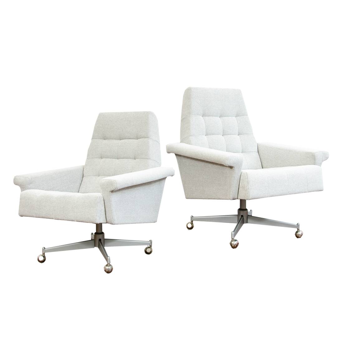 Vintage swivel armchairs, UP Závody, Czechoslovakia, 1970s, pair of 2